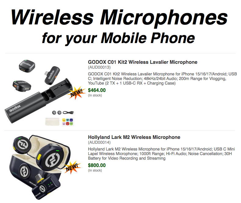 NEW - Wireless Microphones